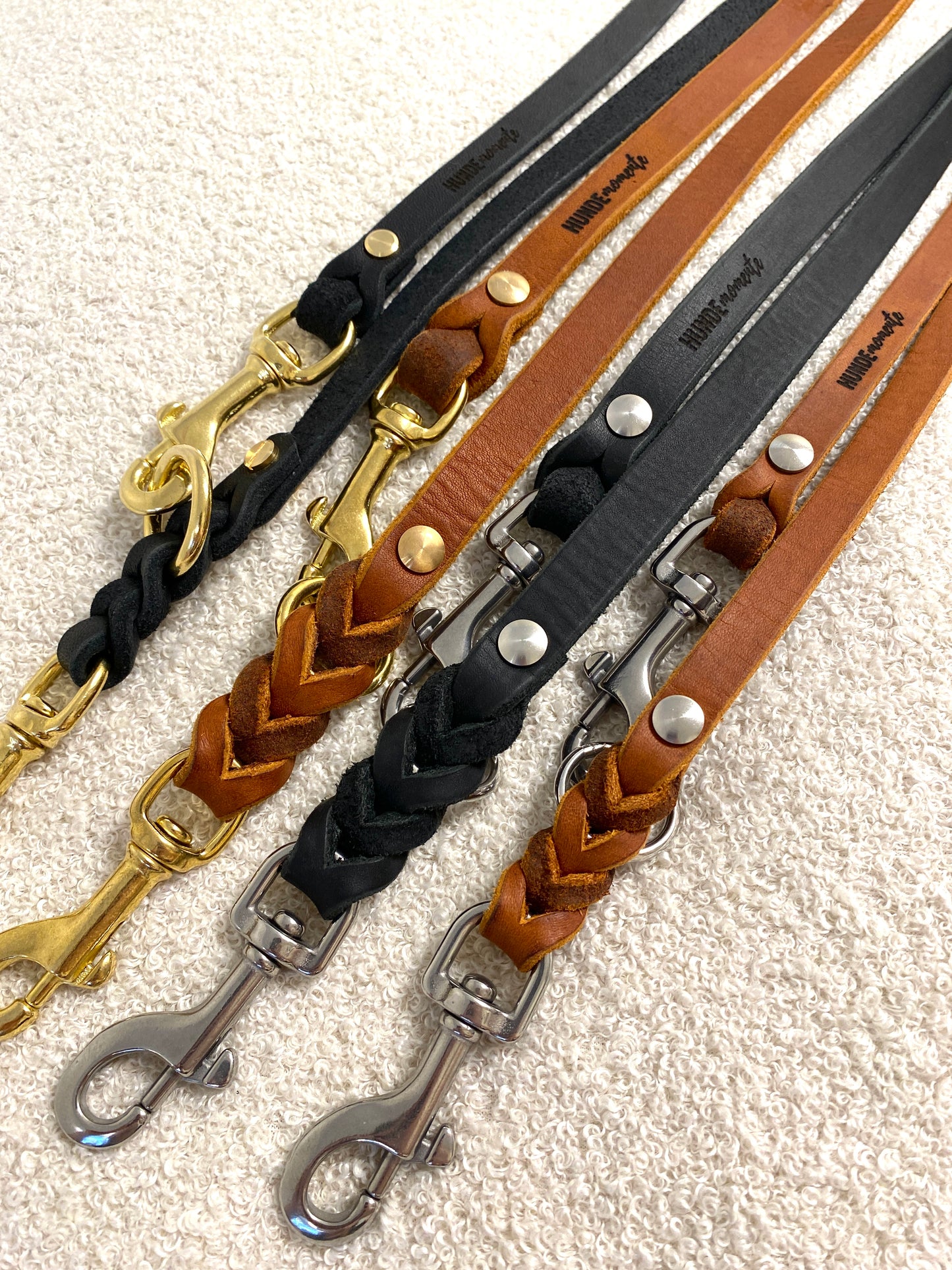 Führleine verstellbar Fettleder swiss made