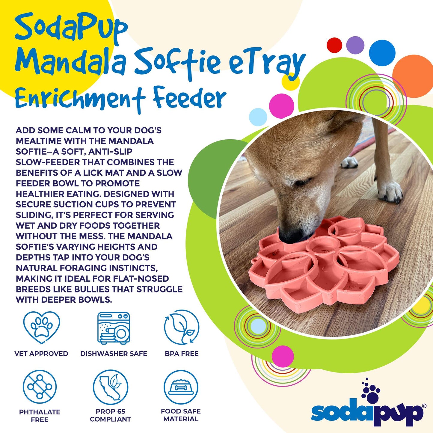 Mandala „Softie“ Anreicherungs- Tablett für Hunde