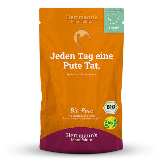 Herrmann’s Bio Pute mit Zucchini und Apfel