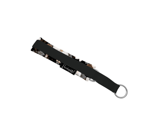 Halsband schwarz Zugstopp