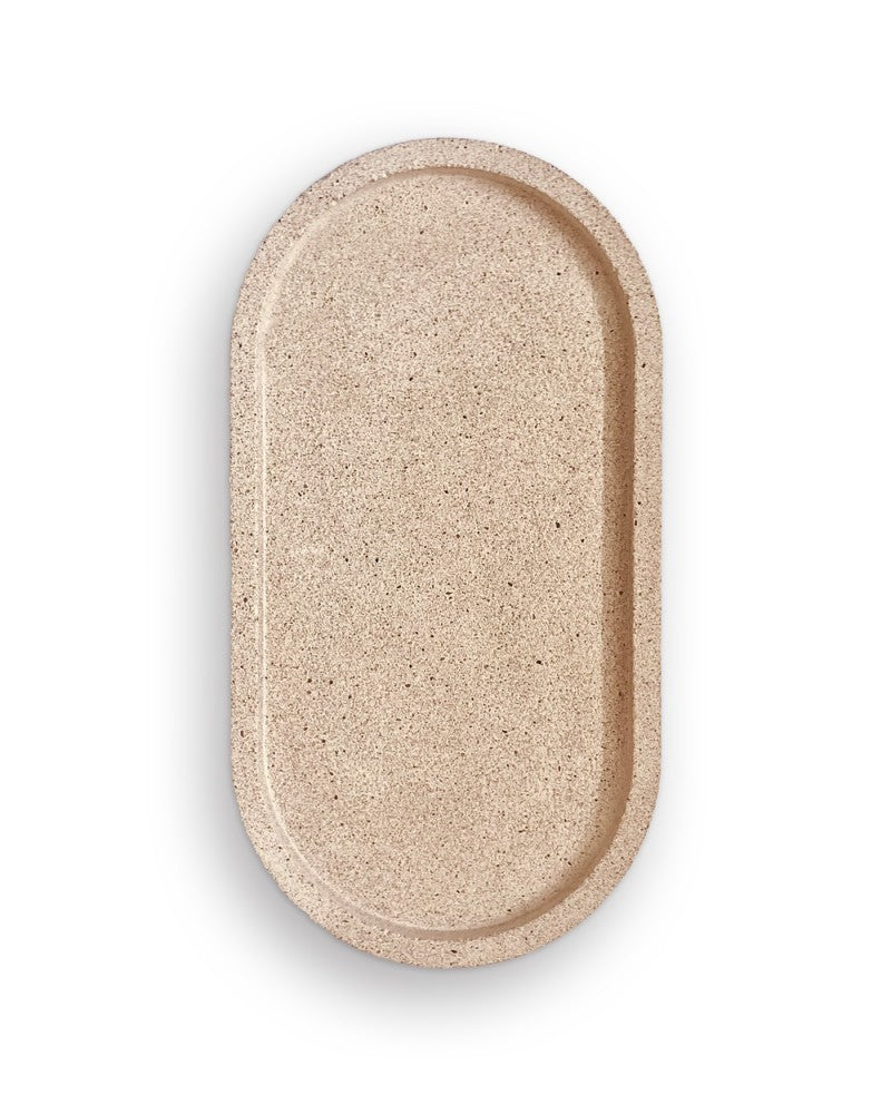 Rough Oval Tray Sand